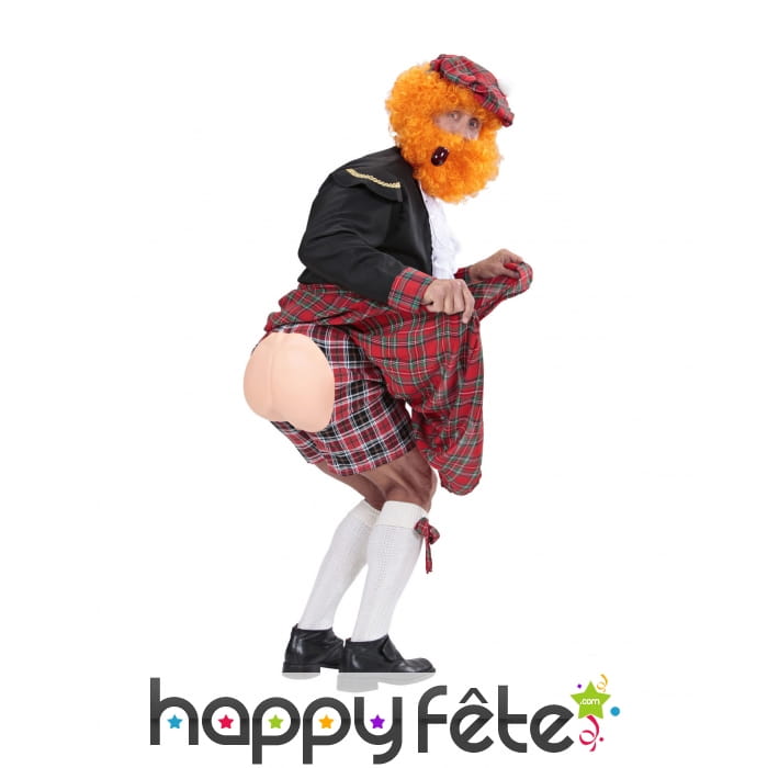 Caleçon écossais avec fausses fesses