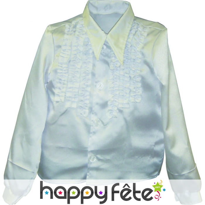 Chemise enfant à super ruches blanche