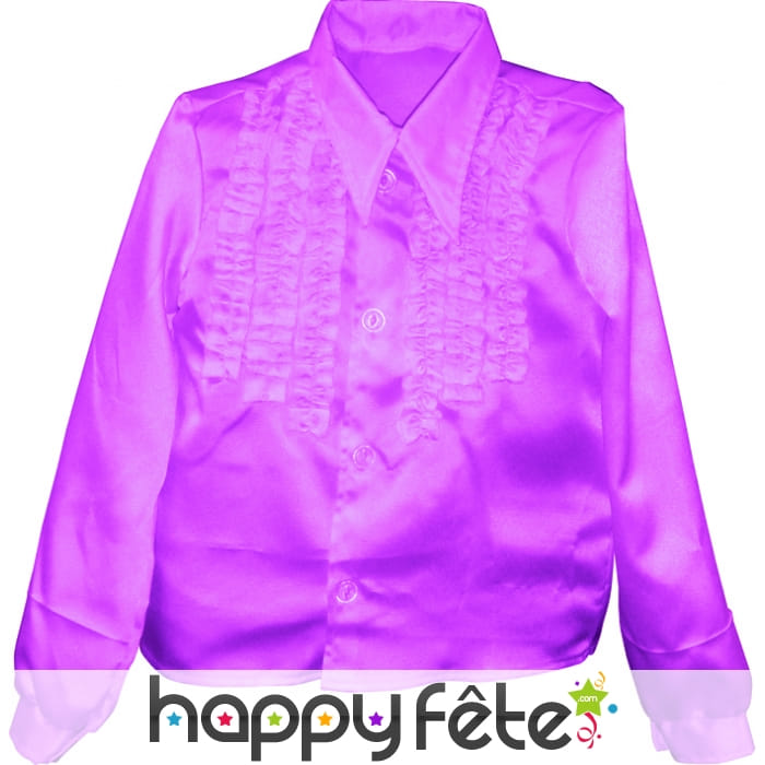 Chemise enfant à super ruches fuschia