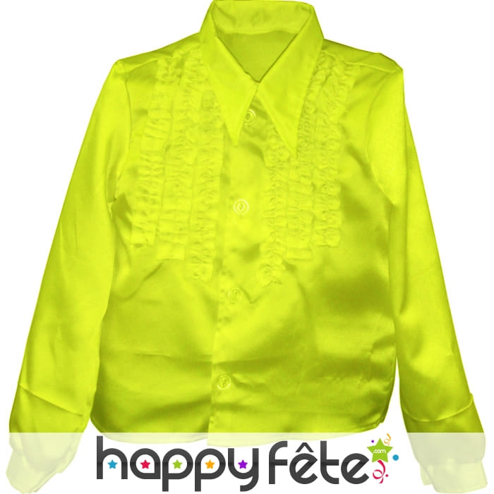Chemise enfant à super ruches jaune