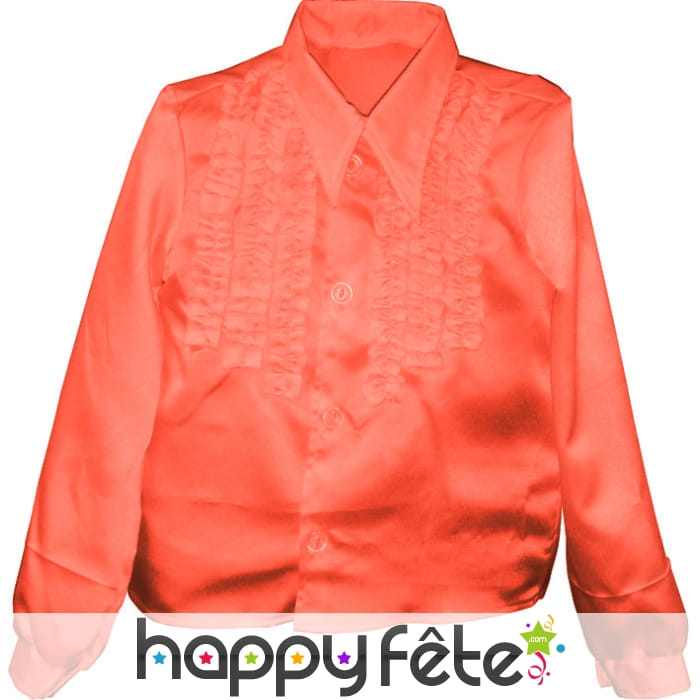Chemise enfant à super ruches orange