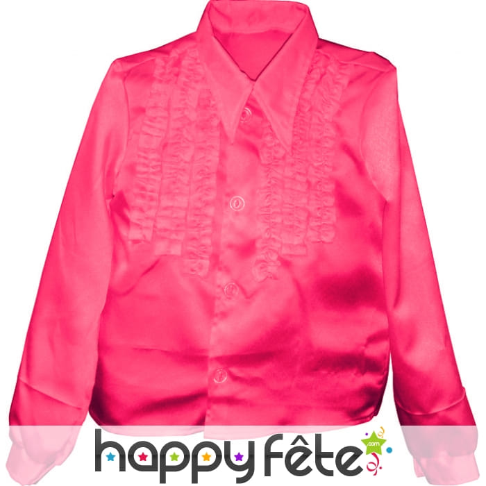 Chemise enfant à super ruches rouge