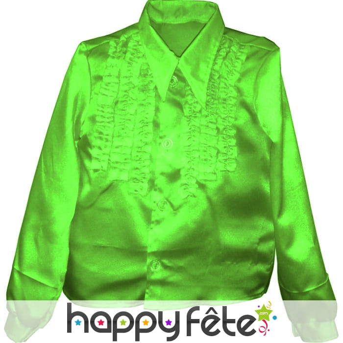 Chemise enfant à super ruches verte