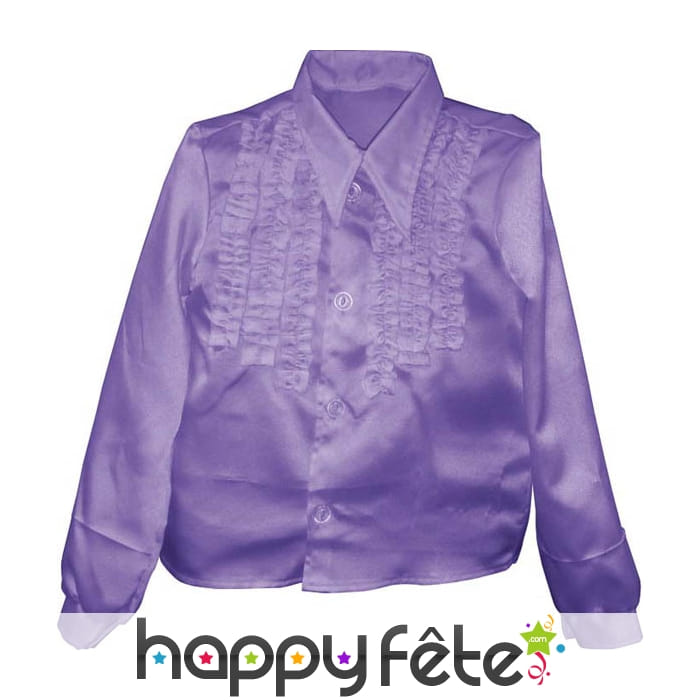 Chemise enfant à super ruches violette