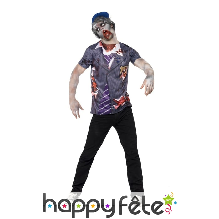 Costume étudiant américain zombie adulte