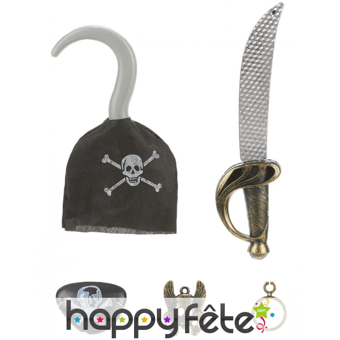 Crochet et accessoires de pirate pour enfant