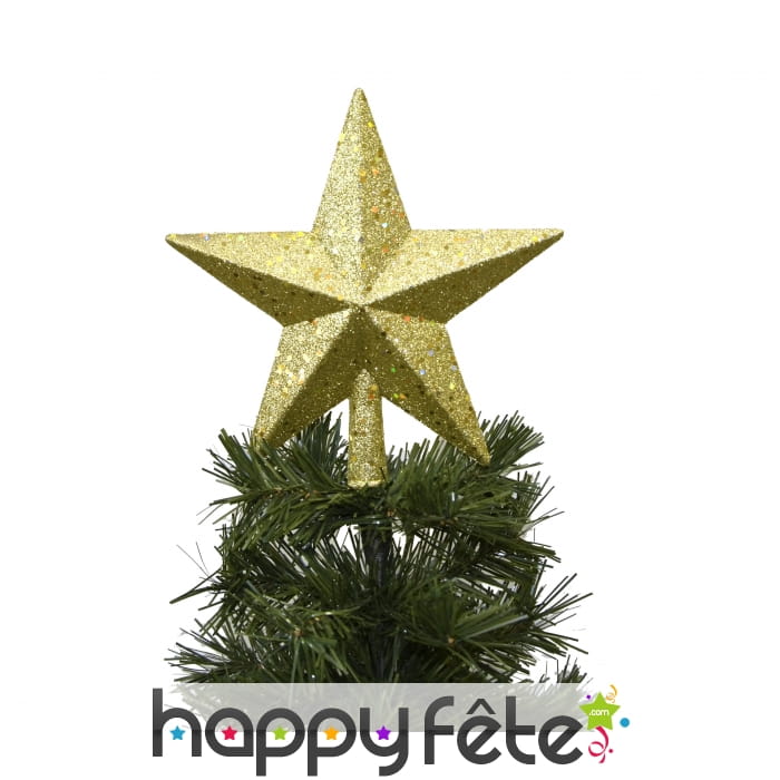 Cimier étoile dorée de 20 cm