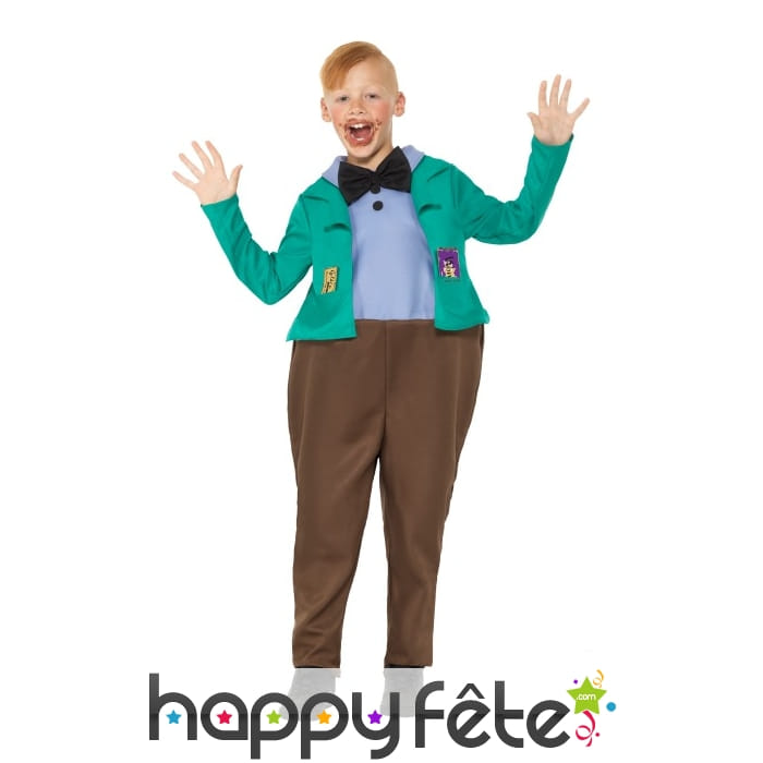 Costume enfant de Augustus Gloop, Roald Dahl