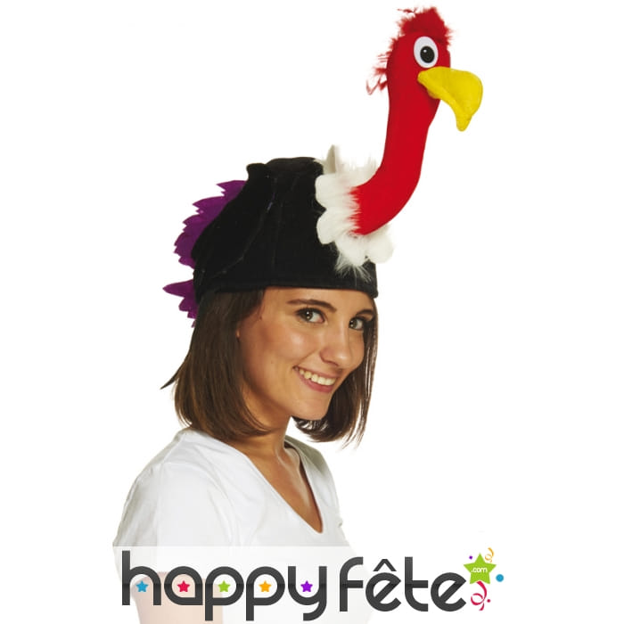 Chapeau en forme de vautour pour adulte