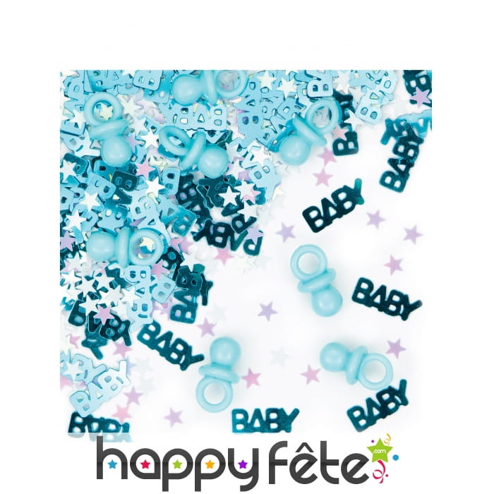 Confettis en forme de tétine bleu, 14g
