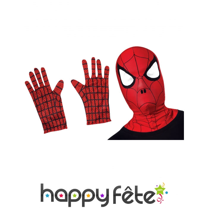 Cagoule et gants de Spider-Man pour enfant