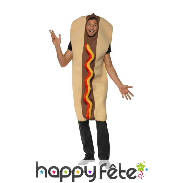 Costume en hot dog géant