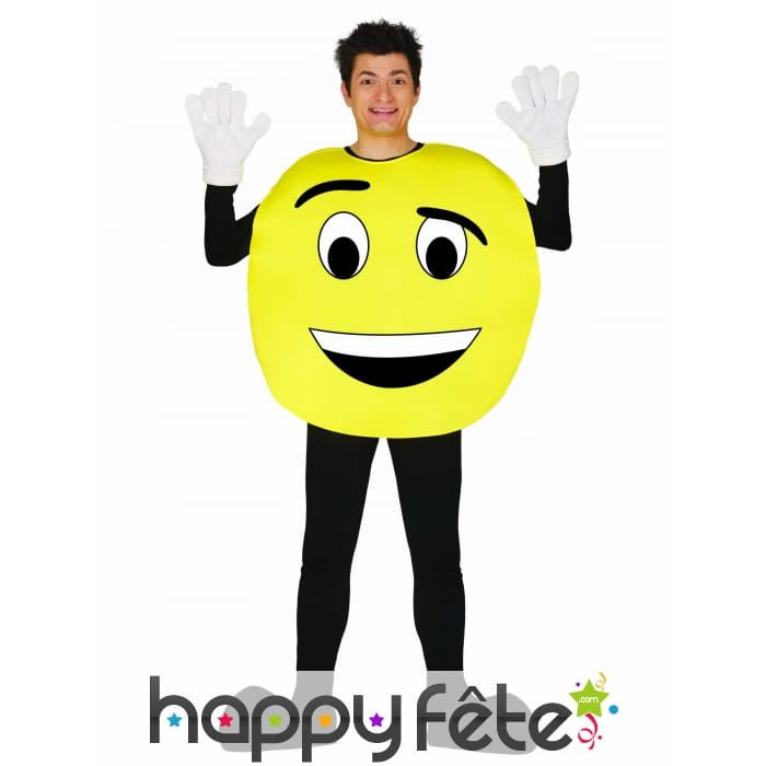 Costume émoticône jaune personnalisable