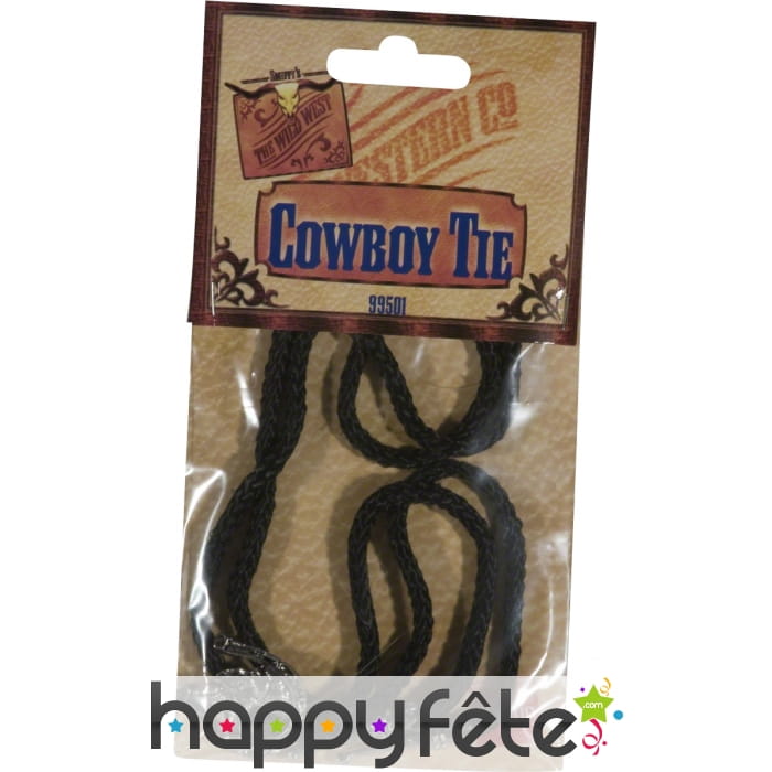 Cravate en lacet de cow boy et insigne