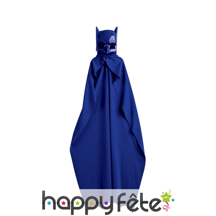 Cape et masque Batman bleu pour enfant