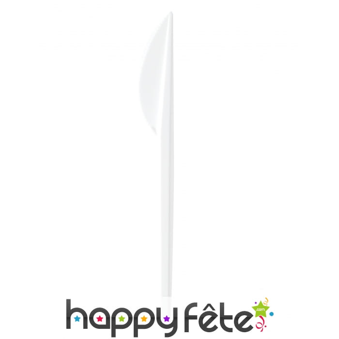Couteaux en plastique blanc de 16.5cm