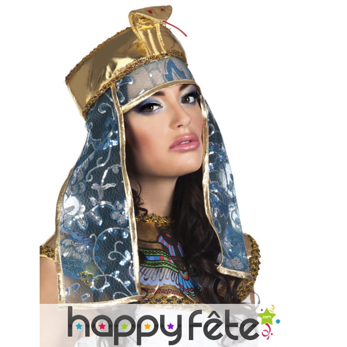 Coiffe égyptienne tête de serpent