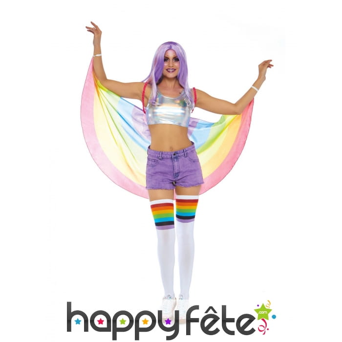 Cape en voile gaypride pour adulte