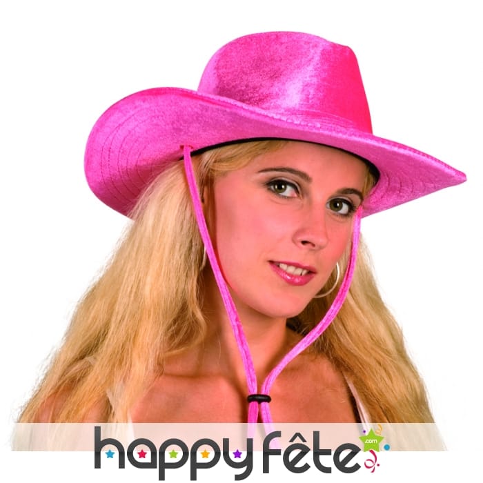 Chapeau femme de cow-boy rose