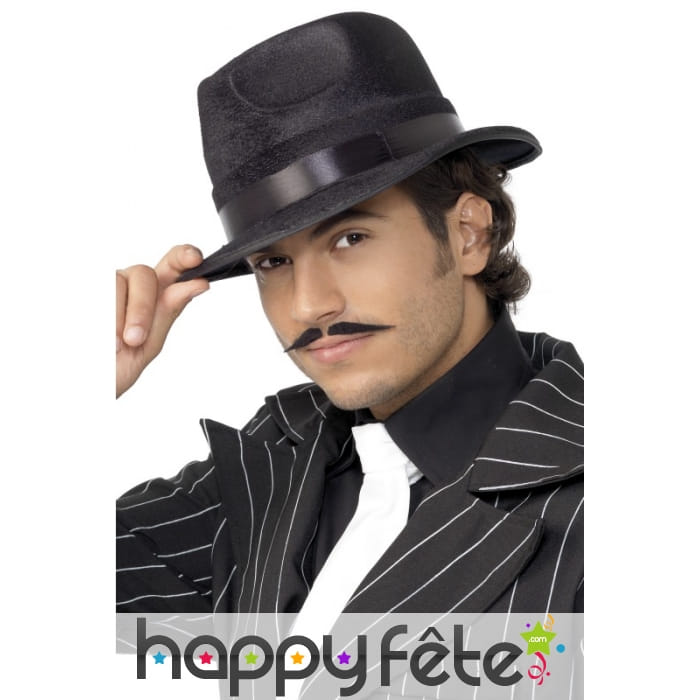 Chapeau feutre noir gangster