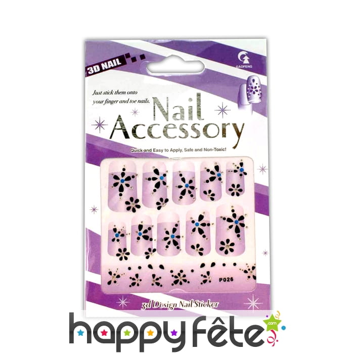 Carte faux ongles à coller en 3d