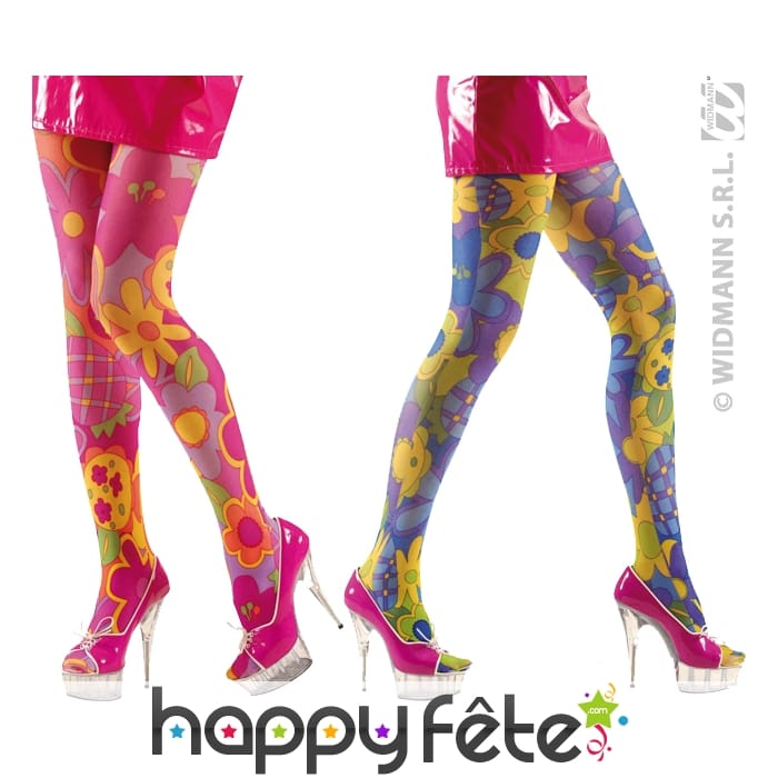 Collants fleuris pour hippie