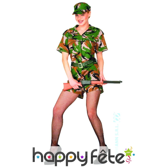 Costume femme soldat sexy