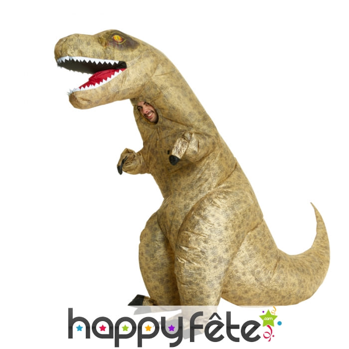 Combinaison gonflable de T-rex pour adulte