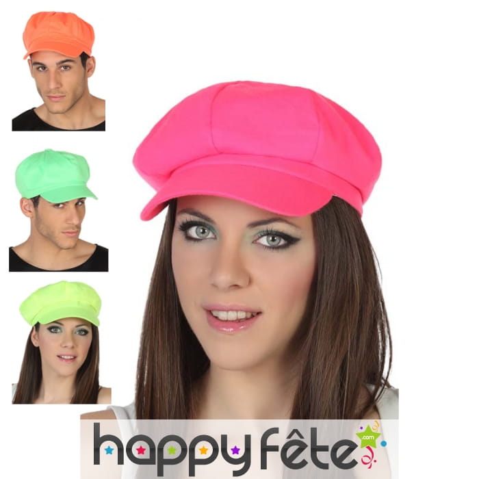 Casquette gavroche fluo