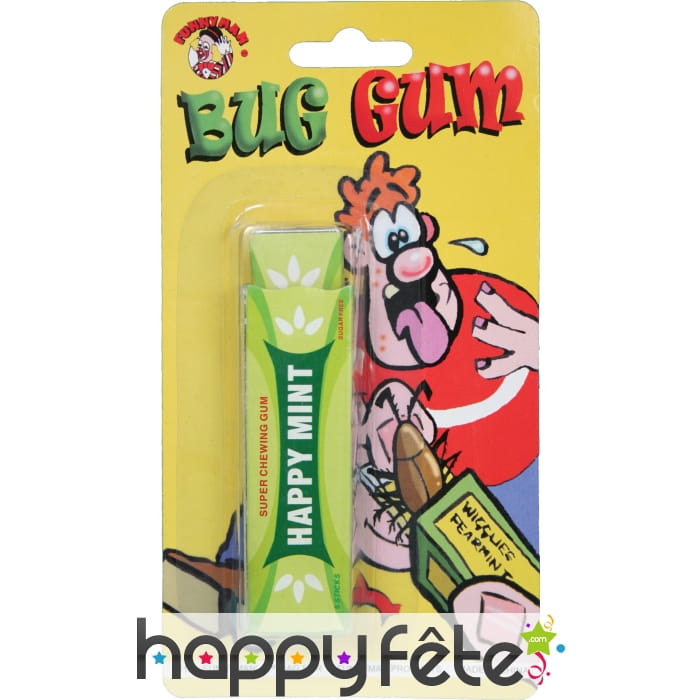 Chewing gum tape doigt cafard