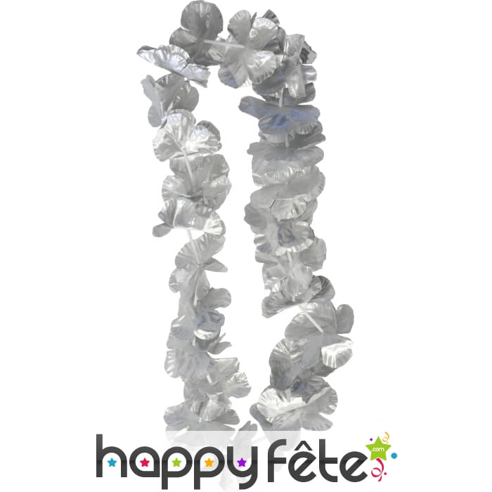 Collier hawaïen argenté