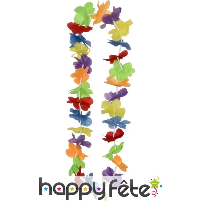 Collier hawaïen avec fleurs