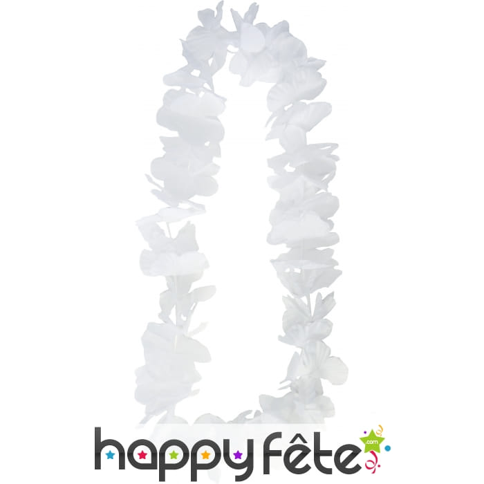 Collier hawaïen blanc