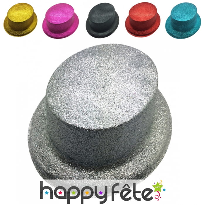 Chapeau haut de forme à paillettes