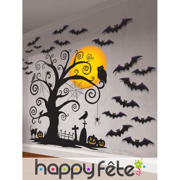 Cimetière hanté décoratif pour mur