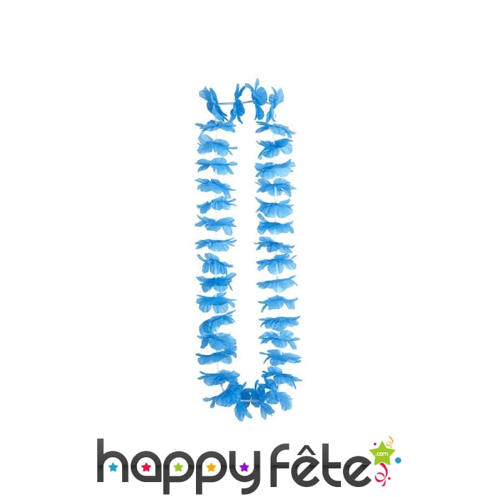 Collier Hawaïen de couleur bleu