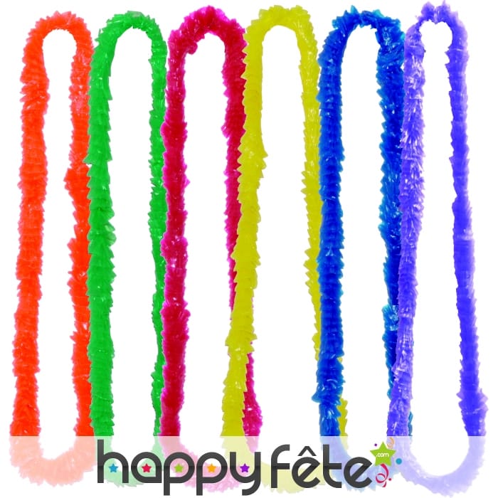 Collier hawaien en plastique