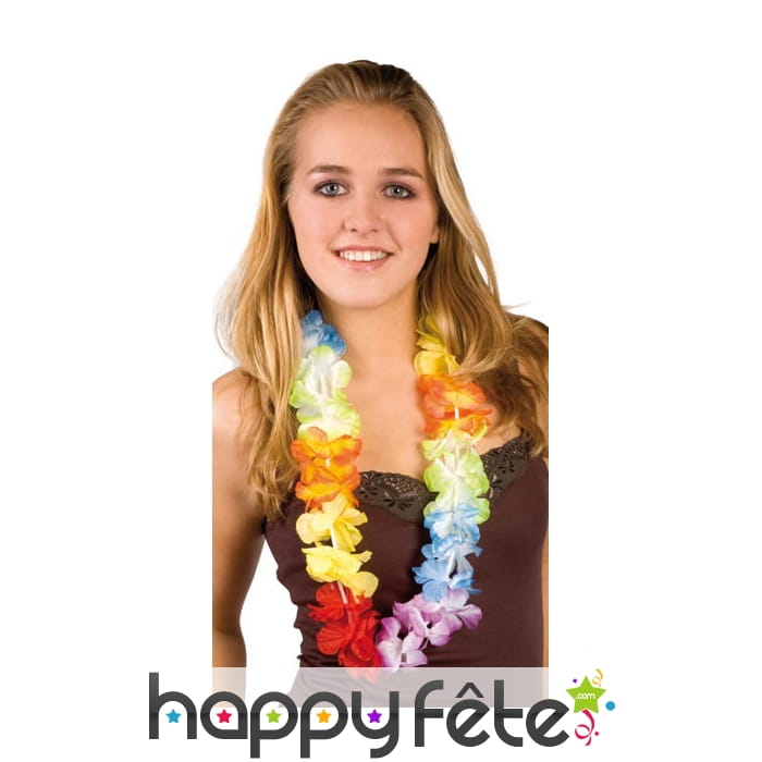 Collier hawaien en tissus