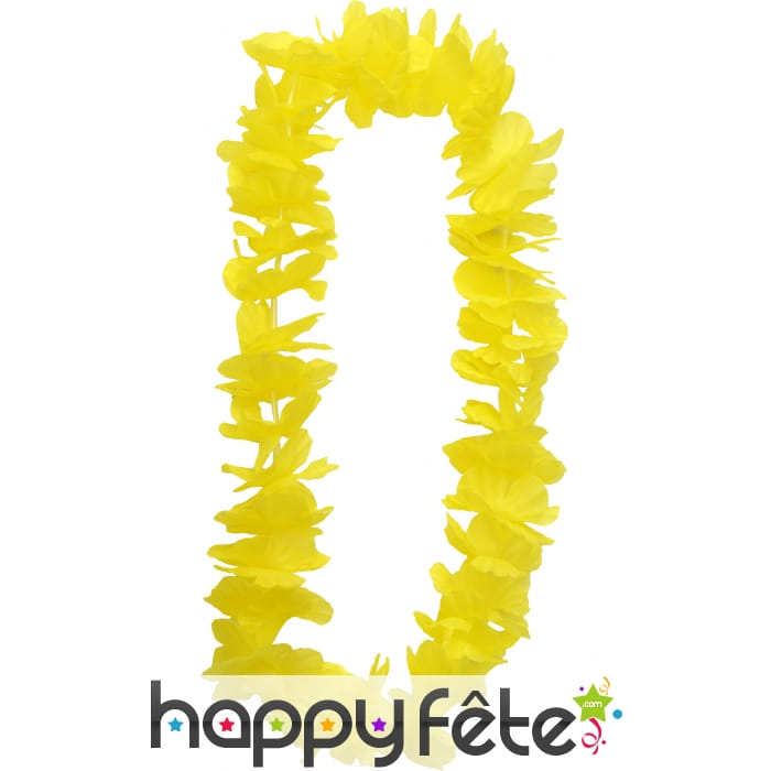 Collier hawaïen jaune