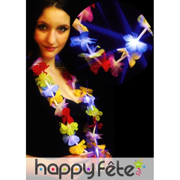 Collier hawaïen lumineux