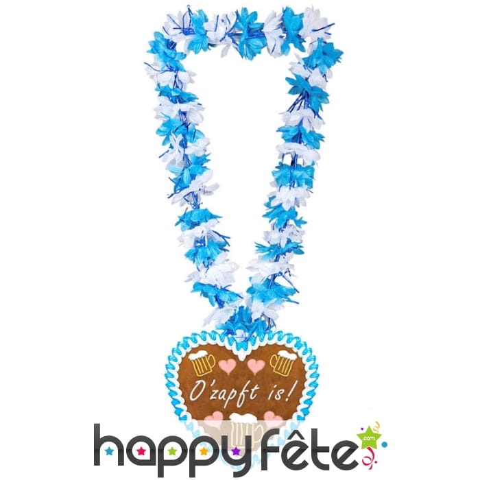 Collier hawaïen Oktoberfest avec coeur