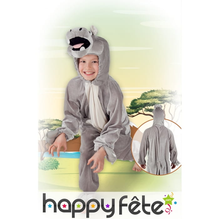 Combinaison hippopotame peluche
