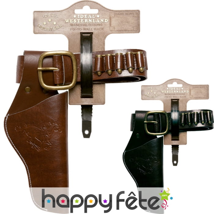 Ceinture holster uni gravée d'un cheval