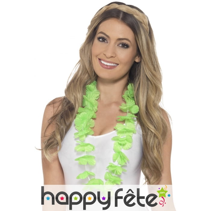 Collier Hawaïen vert néon