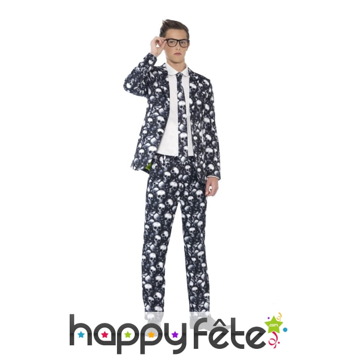 Costume imprimé squelette pour ado