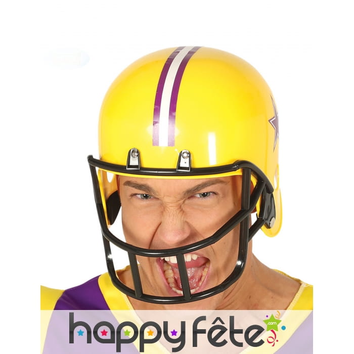 Casque jaune de rugbyman pour homme