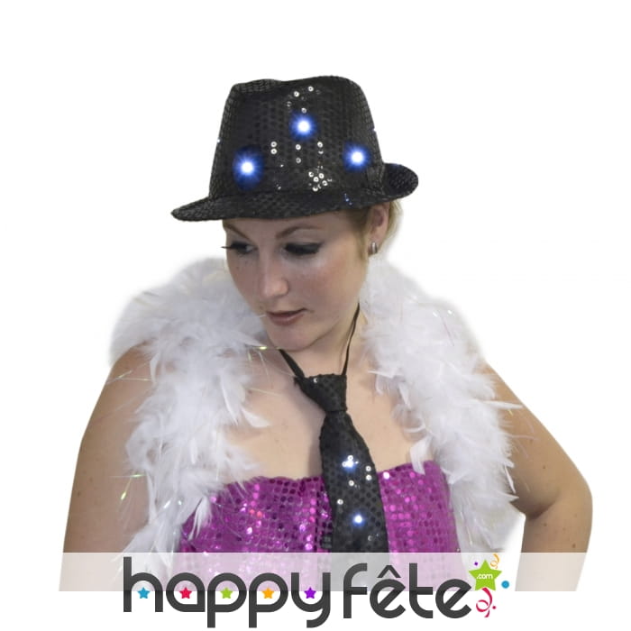 Chapeau Justin lumineux à paillettes