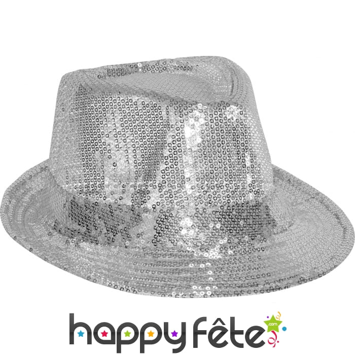 Chapeau Justin pailletté argent
