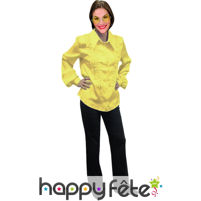 Chemise jaune super ruche femme