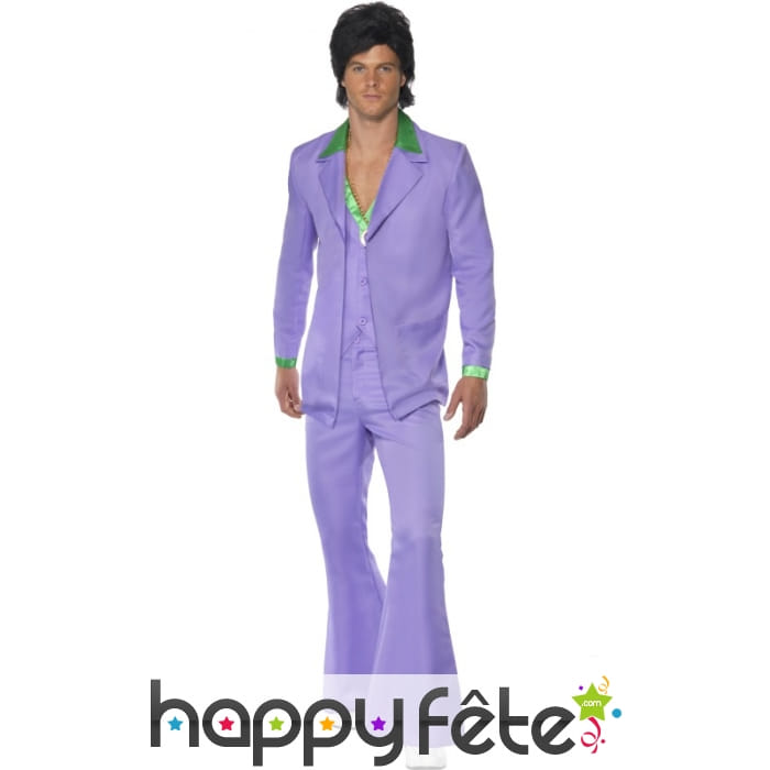 Costume lavande année 70 de crooner